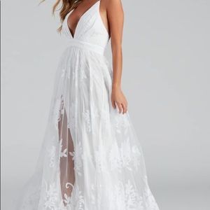 White prom dress